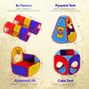 Playz 5pc Kids' Play Tents & Tunnels - Ball Pit for Toddlers, Basketball Hoop, Crawling Tubes, Pop-Up Playhouses, Baby Obstacle Course for Indoor or Outdoor Use view 2