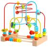 Timy First Bead Maze Roller Coaster Wooden Educational Circle Toy for Toddlers view 1