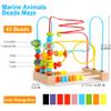 Timy First Bead Maze Roller Coaster Wooden Educational Circle Toy for Toddlers view 2