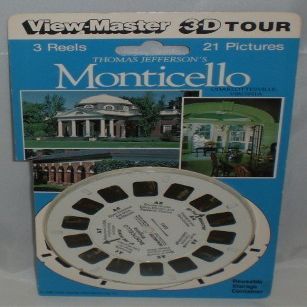 View Master Thomas Jefferson's Monticello 3 Reel Set - 21 3D Images