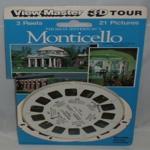View Master Thomas Jefferson's Monticello 3 Reel Set - 21 3D Images