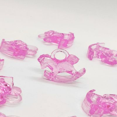 JenlyFavors 1.25" Pink Plastic Mini Baby Rocking Horse (144 Pieces)