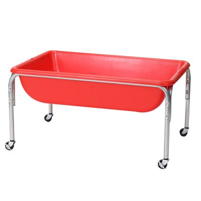Children's Factory Medium Sensory Table 18 Height, Sandbox, Water Table for Kids, Red