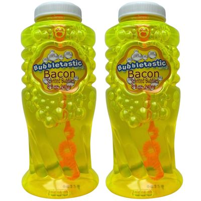 Dog Bubbles - Bubbletastic Bacon Scented Bubbles - 2 Pack - Includes Wands! 16oz Total!