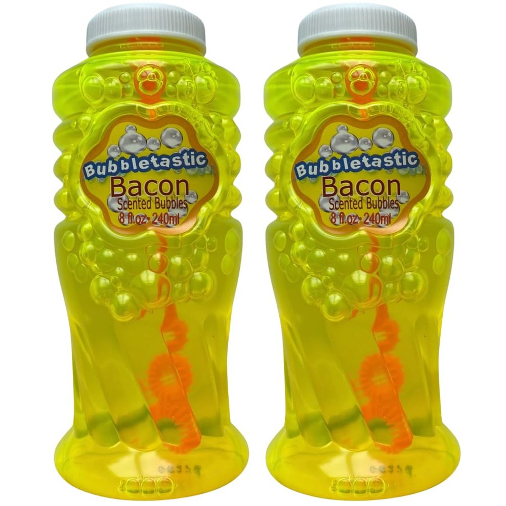 Dog Bubbles - Bubbletastic Bacon Scented Bubbles - 2 Pack - Includes Wands! 16oz Total!