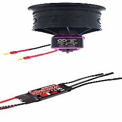 Powerfun EDF 50mm 11 Blades Ducted Fan with RC Brushless Motor 4900KV with ESC 40A(2~4S) Balance Tested for EDF 3S RC Jet Airplane