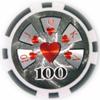 High Roller Laser 1000 Chip 14gm Clay Poker Set with Aluminum Case view 3