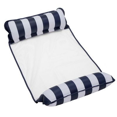 Aqua Original 4-in-1 Monterey Hammock Pool Float & Water Hammock  Multi-Purpose, Inflatable Pool Floats for Adults  Patented Thick, Non-Stick PVC Material  Navy
