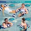 Aqua Original 4-in-1 Monterey Hammock Pool Float & Water Hammock  Multi-Purpose, Inflatable Pool Floats for Adults  Patented Thick, Non-Stick PVC Material  Navy view 2