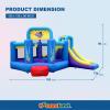 Bounceland Pop Star Inflatable Bounce House Bouncer, Large Bouncing Area with Long Slide, Climbing Wall, Basketball Hoop, UL 1HP Blower Included, 15 ft x 13 ft x 8.3 ft H, Pop Star Kids Party Theme view 2