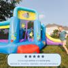 Bounceland Pop Star Inflatable Bounce House Bouncer, Large Bouncing Area with Long Slide, Climbing Wall, Basketball Hoop, UL 1HP Blower Included, 15 ft x 13 ft x 8.3 ft H, Pop Star Kids Party Theme view 4