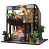 Flever Dollhouse Miniature DIY House Kit Creative Room with Furniture for Romantic Valentine's Gift(Time of Coffee) view 1