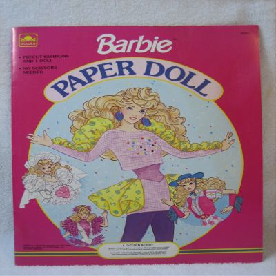 Barbie Paper Doll Book w Wedding, Skating, Western & More Fun Fashions! (1990)
