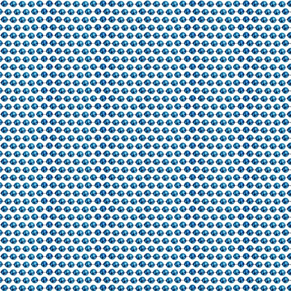 33 inch 07mm Round Metallic Medium Blue/Turquoise Mardi Gras Beads - 6 Dozen (72 Necklaces)