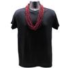 33 inch 07mm Round Metallic Burgundy Mardi Gras Beads - 6 Dozen (72 necklaces) view 2