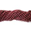 33 inch 07mm Round Metallic Burgundy Mardi Gras Beads - 6 Dozen (72 necklaces) view 3