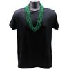 33 inch 07mm Round Metallic Green Mardi Gras Beads - 6 Dozen (72 Necklaces) view 2