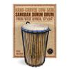 Africa Heartwood Project Ghana Sangban Dunun Drum - "12 X 24" - African Cow Skin Hand Drum, Handcrafted in Africa view 1
