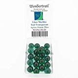 Wondertrail Teal Transparent 16mm Glass Marbles Pack of 20