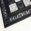16" Black and White Egyptian Hieroglyphic Chess Board view 1