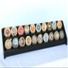 2 Rows Challenge Coin/Casino Chip Display Rack Holder -Black Finish view 1