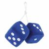 3" Fuzzy Dice Blue with White Dots view 1