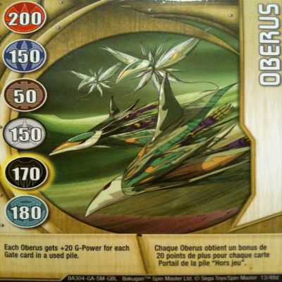 Bakugan Battle Brawlers LOOSE Metal Gate Card - Oberus