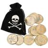 Fun Express Pirate Drawstring Bags with Play Money - 12 Sets - Value Toys and Party Favors view 1