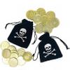 Fun Express Pirate Drawstring Bags with Play Money - 12 Sets - Value Toys and Party Favors view 2