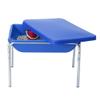 Children's Factory 18" Small Sensory Table, Sandbox with Lid, Water Table for Kids, Blue view 1