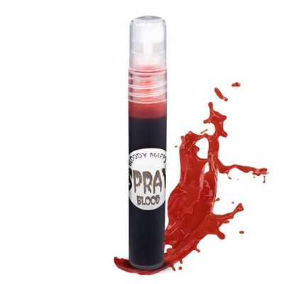 BLOODY MARY Fake Blood Make Up Spray Body Paint - 0.25oz - For Cosplay, Horror Costume, Theater Blood, Vampire Accessories, Scary Things - Skin Friendly Washable Looks Realistic Thick Blood