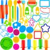 JOYIN 44 Clay Tools Set for Kids, Clay Accessories with Various Plastic Molds, Rolling Pins, Cutters view 1