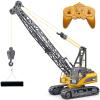 Fistone 1/14 RC Truck Crawler Tower Crane Hoist Dragline Die-cast Model Lifiting Cable Remote Control Excavator Tractor Digging Engineering Toy Construction Vehicle view 1