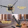 Fistone 1/14 RC Truck Crawler Tower Crane Hoist Dragline Die-cast Model Lifiting Cable Remote Control Excavator Tractor Digging Engineering Toy Construction Vehicle view 3