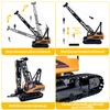 Fistone 1/14 RC Truck Crawler Tower Crane Hoist Dragline Die-cast Model Lifiting Cable Remote Control Excavator Tractor Digging Engineering Toy Construction Vehicle view 4