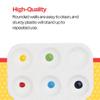 School Smart Paint-Rite Tray with 6 Wells, 3-1/2 x 5-1/4 Inches, White, Pack of 12 view 4