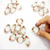 10x30mm Orange Flower Paint Oval Plate Dish Dollhouse Miniature Ceramic 12969 view 4
