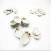 10x30mm Red Orchid Flower Oval Plate Dish Dolls House Miniature Ceramic 12970 view 1