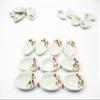 10x30mm Red Orchid Flower Oval Plate Dish Dolls House Miniature Ceramic 12970 view 2