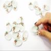 10x30mm Red Orchid Flower Oval Plate Dish Dolls House Miniature Ceramic 12970 view 4