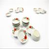10x25mm Orange Flower Paint Plate Dish Dollhouse Miniature Ceramic Supply 12974 view 1