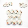 10x25mm Orange Flower Paint Plate Dish Dollhouse Miniature Ceramic Supply 12974 view 2