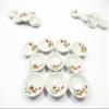 10x25mm Red Orchid Flower Paint Plate Dish Dollhouse Miniature Ceramic 12975 view 2