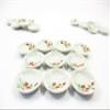 10x25mm Red Orchid Flower Paint Plate Dish Dollhouse Miniature Ceramic 12975 view 3