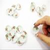 10x25mm Red Orchid Flower Paint Plate Dish Dollhouse Miniature Ceramic 12975 view 4