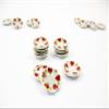 10x15mm Red Heart Scallop Plate Dish Saucer Dolls House Miniature Ceramic 12977 view 3