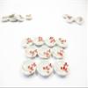 10x15mm Red Paint Scallop Plate Dish Saucer Dollhouse Miniature Ceramic 12978 view 2