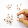 10x15mm Red Paint Scallop Plate Dish Saucer Dollhouse Miniature Ceramic 12978 view 4