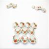 10x15mm Orange Flower Scallop Plate Dish Dollhouse Miniatures Ceramic 12979 view 1