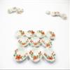 10x15mm Orange Flower Scallop Plate Dish Dollhouse Miniatures Ceramic 12979 view 2